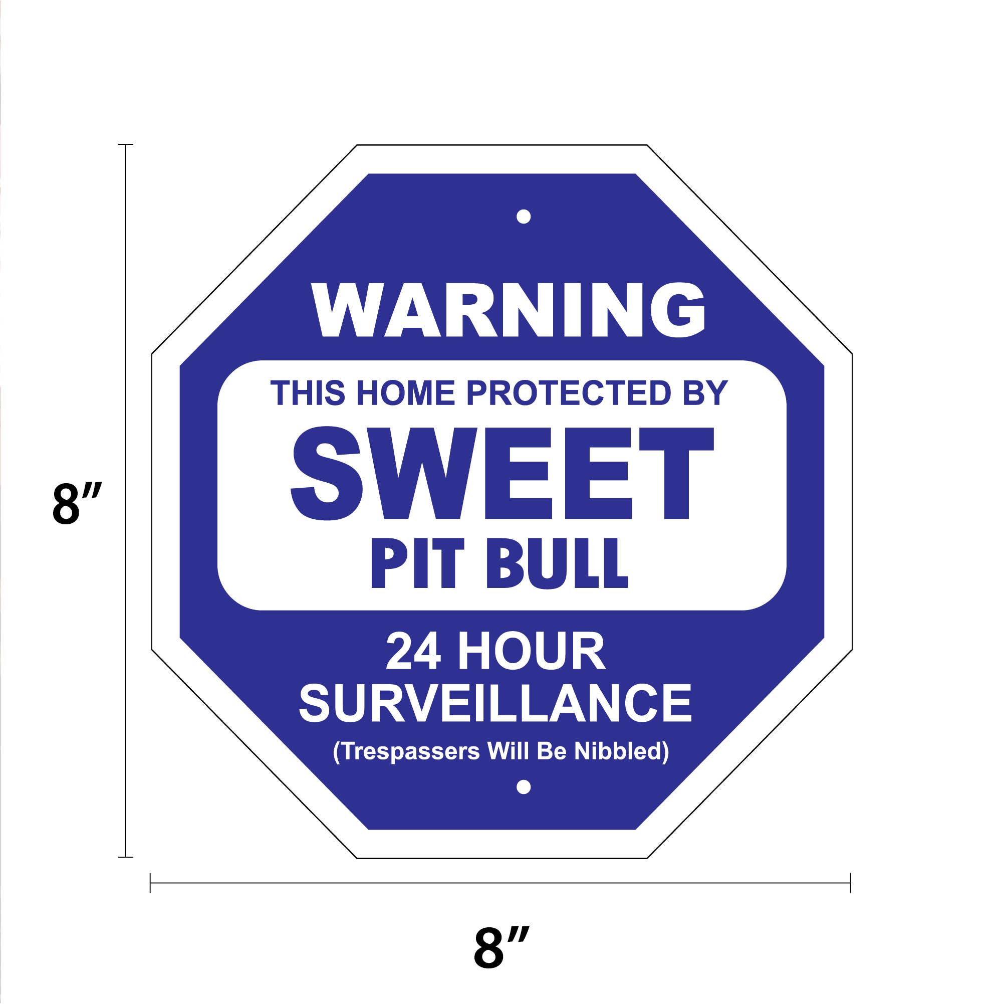 Sweet Pit Bull Garden Security Sign