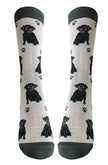 Black Pug - Unisex - Fun Novelty Dog Socks