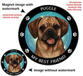 Puggle Fawn My Best Friend Circular Magnet