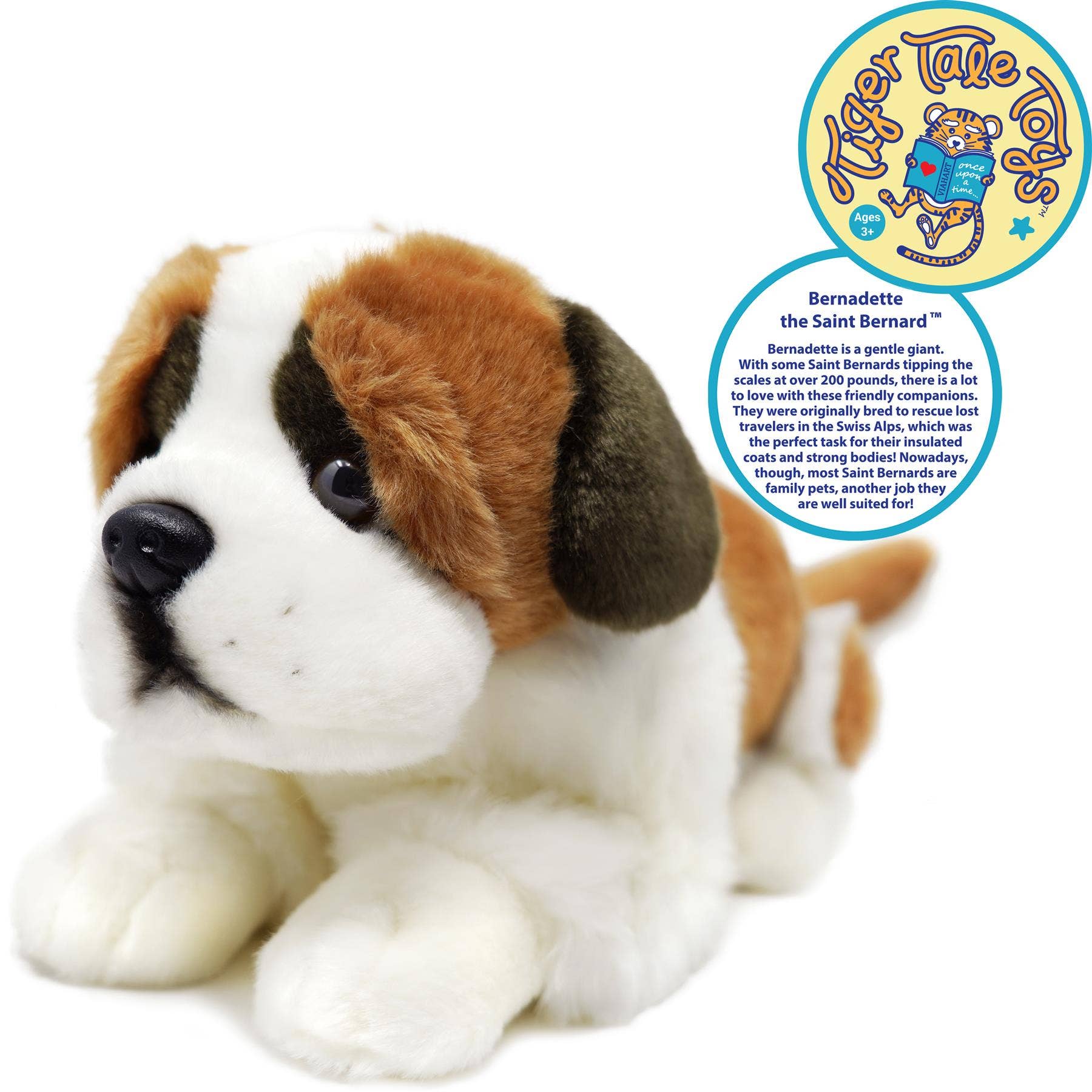 Plush Saint Bernard Bernadette The Saint Bernard Stuffed Animal Plush