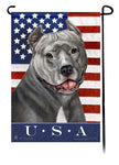 Pit Bull Blue Cropped True Blue Garden Flag