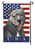 Pit Bull Blue Cropped True Blue Garden Flag