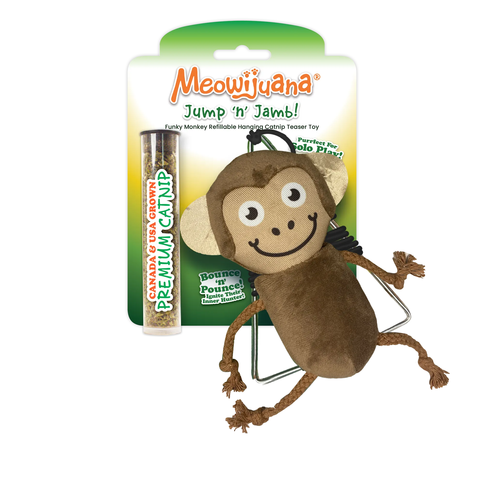 Meowijuana® Jump 'n' Jamb Funky Monkey Interactive Cat Toy