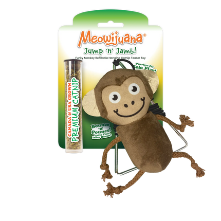 Meowijuana® Jump 'n' Jamb Funky Monkey Interactive Cat Toy