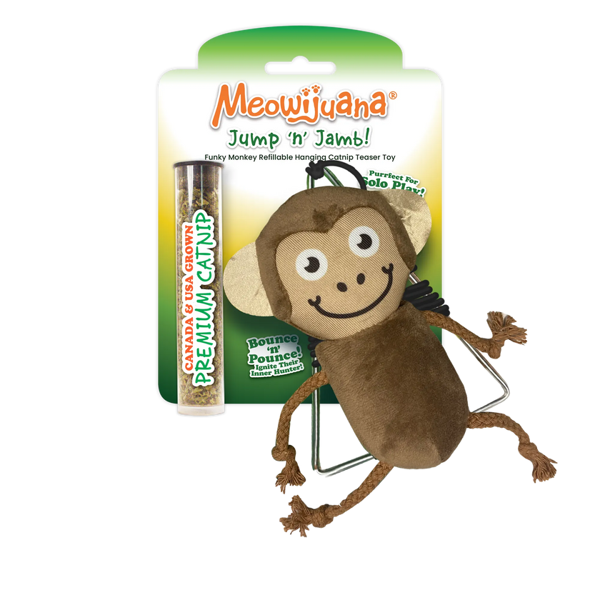 Meowijuana® Jump 'n' Jamb Funky Monkey Interactive Cat Toy