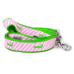 Pink Stripe Alligator Lead Leash