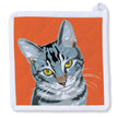 Little Gray Tabby Kitty Cat  Potholder  