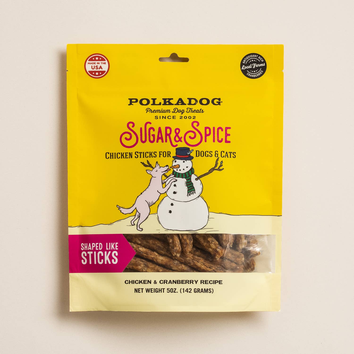 Polka Dog Holiday Pouch: Sugar & Spice (Chicken & Cranberry)