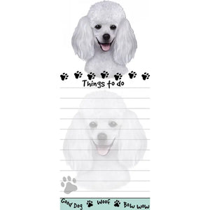 Poodle White Magnetic List Pad