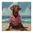 Chocolate Lab Beach Dog | Drink Coaster