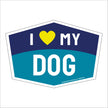 I Love My Dog Hexagon Shaped Magnet