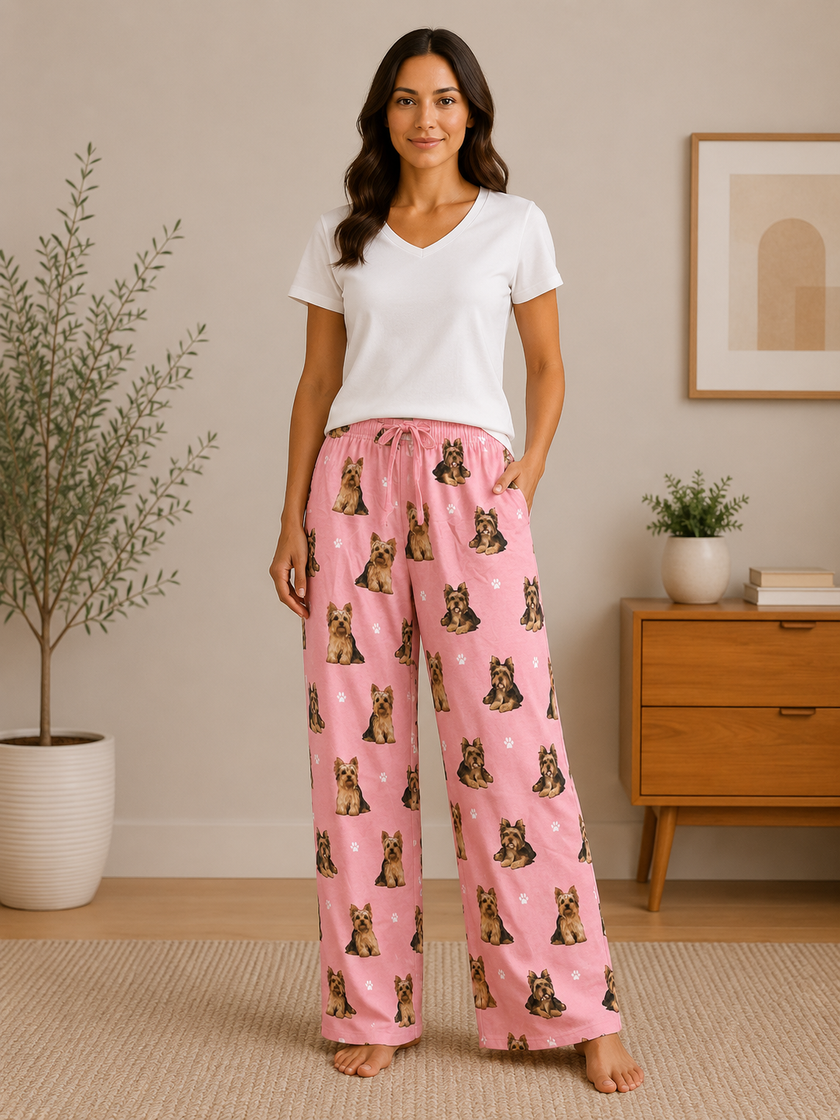 Yorkie Pajama Bottoms Pet Lover Pajama Pants