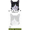 Black and White Cat Magnetic List Pad