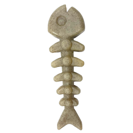 Fish Bone Nylon Dog Toy for Aggressive Chewers | USA Made | SodaPup: Brown