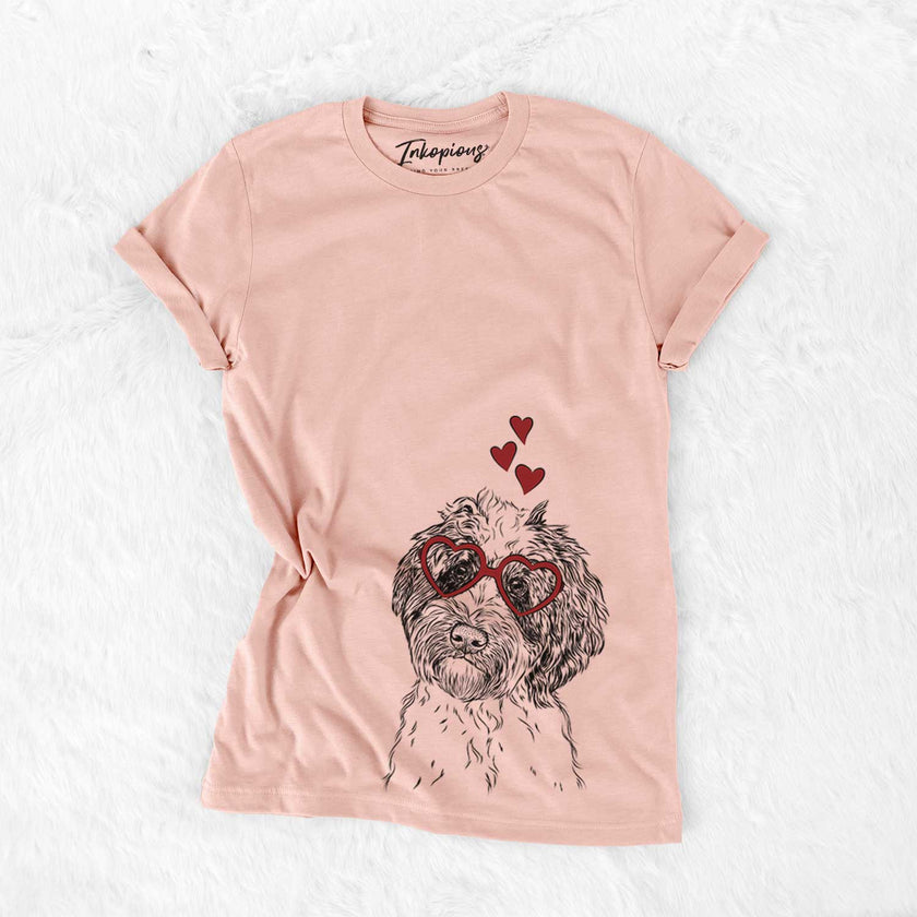 *Rooney the Aussiedoodle - Bella Canvas Unisex Crewneck: Heather Sage / Bare (No Glasses) / Medium