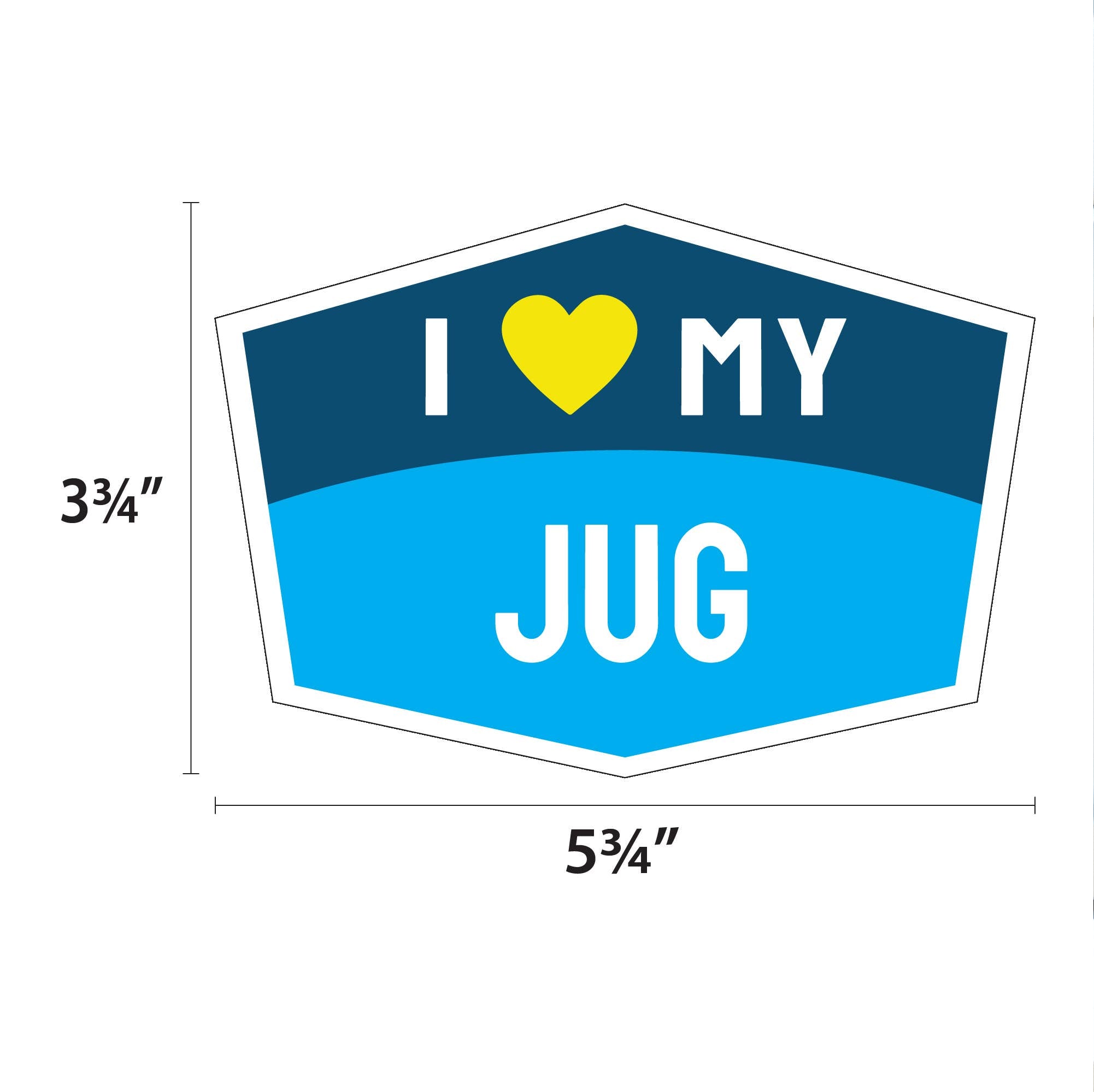 I Love My Jug Hexagon Shaped Magnet