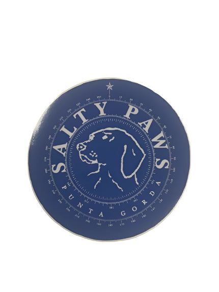 Salty Paws Logo Sticker - Blue