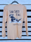 Stay Salty Dog Salty Paws Peach UPF Fishing Shirt