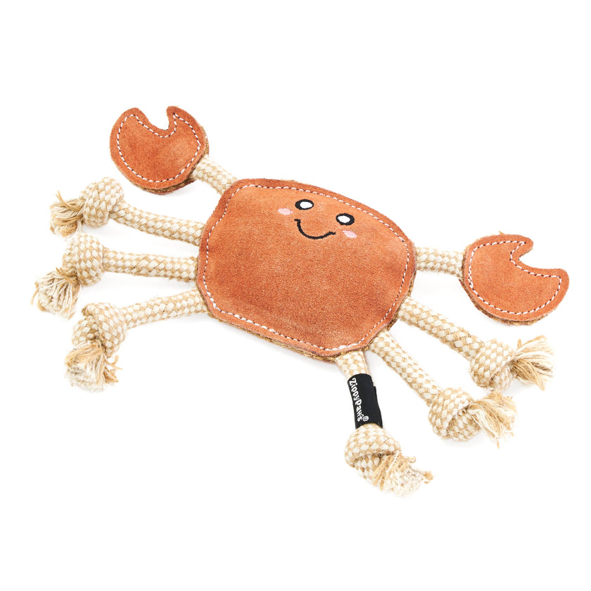 EcoZippy Suede and Rope Buddies - Crab