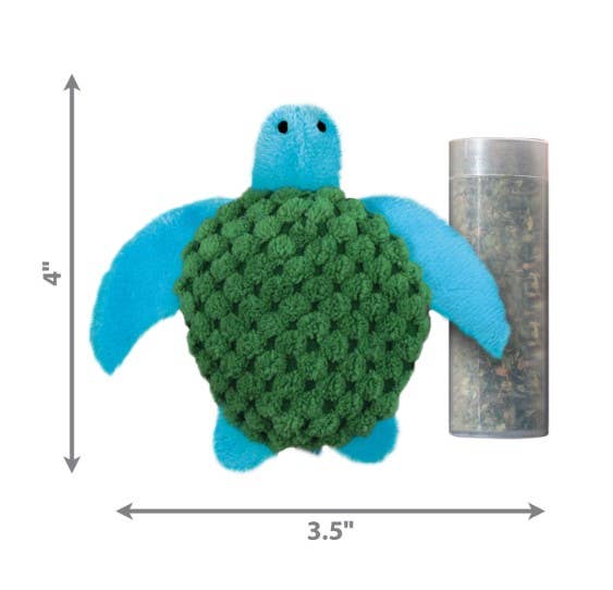 Cat Toy Turtle KONG® Refillables Turtle Catnip Plush Toy