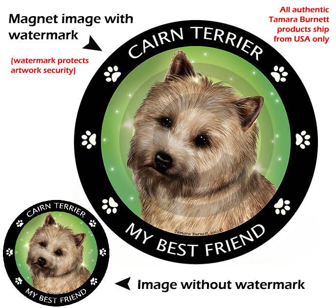 Cairn Terrier My Best Friend Circular Magnet