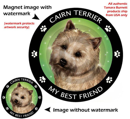 Cairn Terrier My Best Friend Circular Magnet
