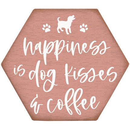 Dog Kisses Coffee - Honeycomb Coasters