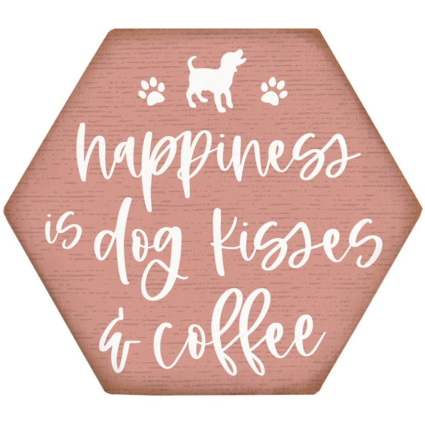 Dog Kisses Coffee - Honeycomb Coasters
