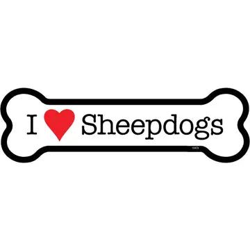 Sheepdog - Bone Shaped Magnet