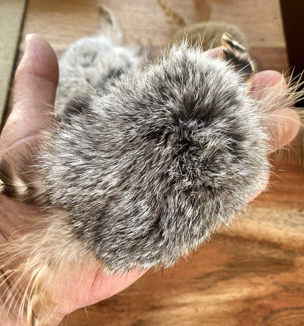 Cat Toys Natural Rabbit Fur, Rooster Feathers, Spinners Toy