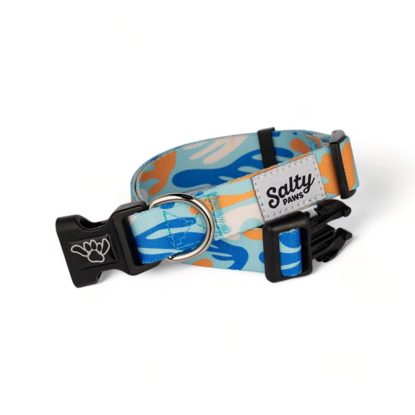 Coral Camo Eco Friendly Dog Collar Made with Repreve