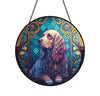 Brown Spaniel Acrylic Suncatcher with Chain