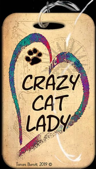 Travel in Style with Our Crazy Cat Lady Luggage Tag