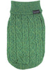 Cable Knit Dog or Cat Sweater, Green