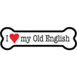 Old English - Bone Shaped Magnet