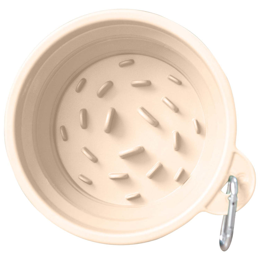Travel Slow Feeder Dog Bowl with Non-Slip Suction Bottom