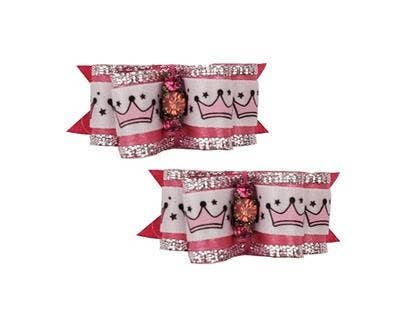 Crown Glitter Hair Bows