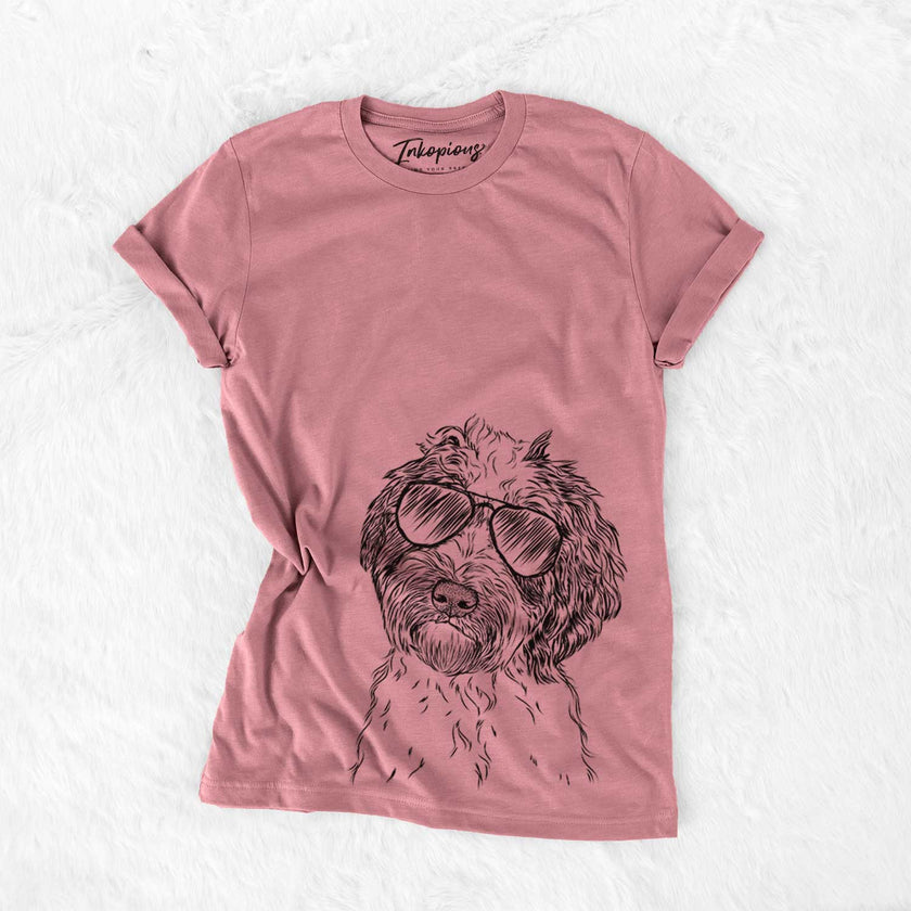 *Rooney the Aussiedoodle - Bella Canvas Unisex Crewneck: Heather Sage / Bare (No Glasses) / Large