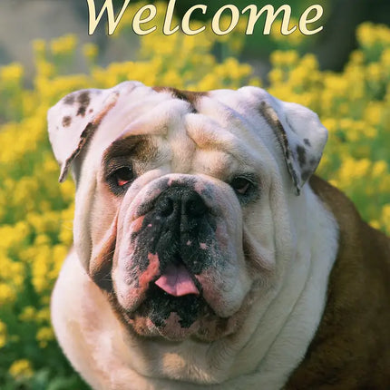 Bulldog Welcome Garden Flag