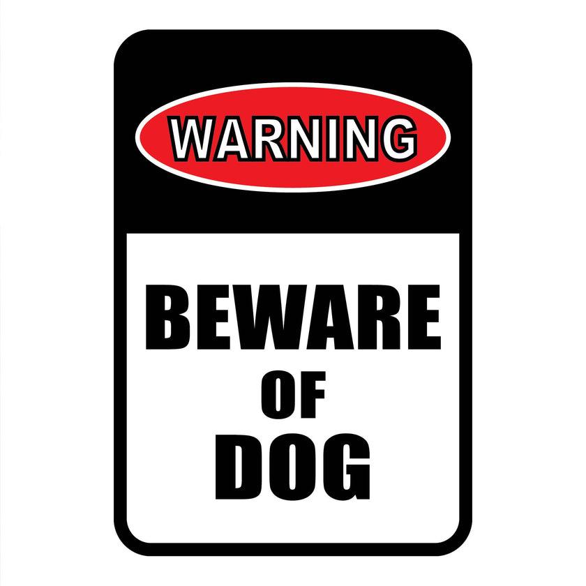 Warning - Beware of Dog Mini Garden Sign