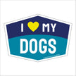 I Love My Dogs Hexagon Shaped Magnet