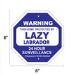 Lazy Labrador Garden Security Sign