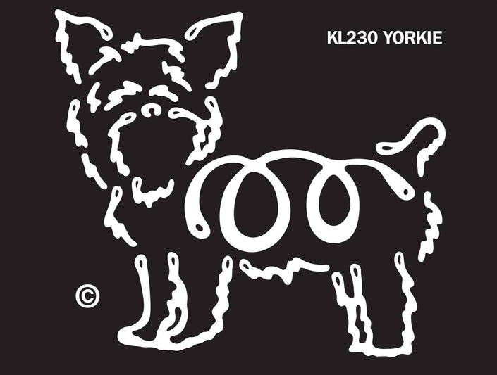 Yorkie K-line Window Tattoo