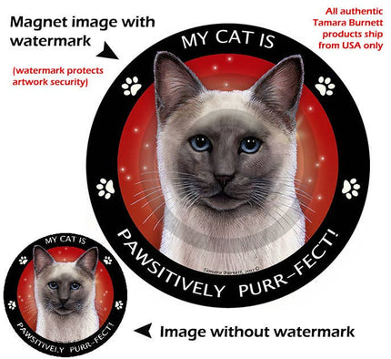 Siamese Blue Point Cat My Best Friend Circular Magnet