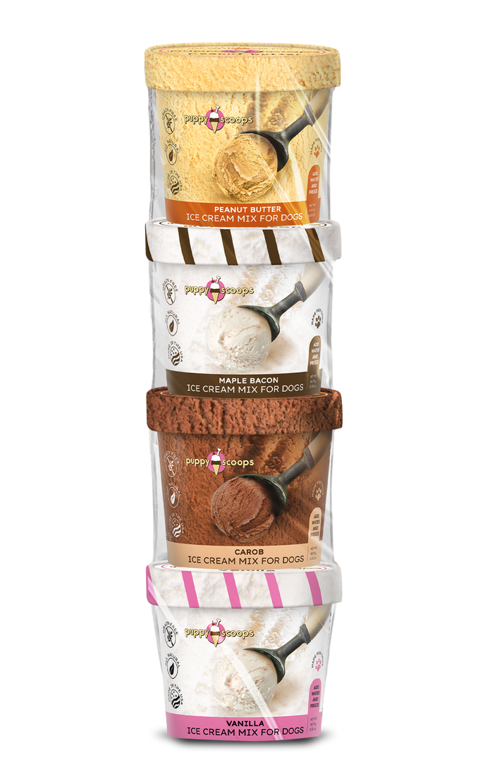 Puppy Scoops Ice Cream Mix Sample Pack - All 4 Flavors