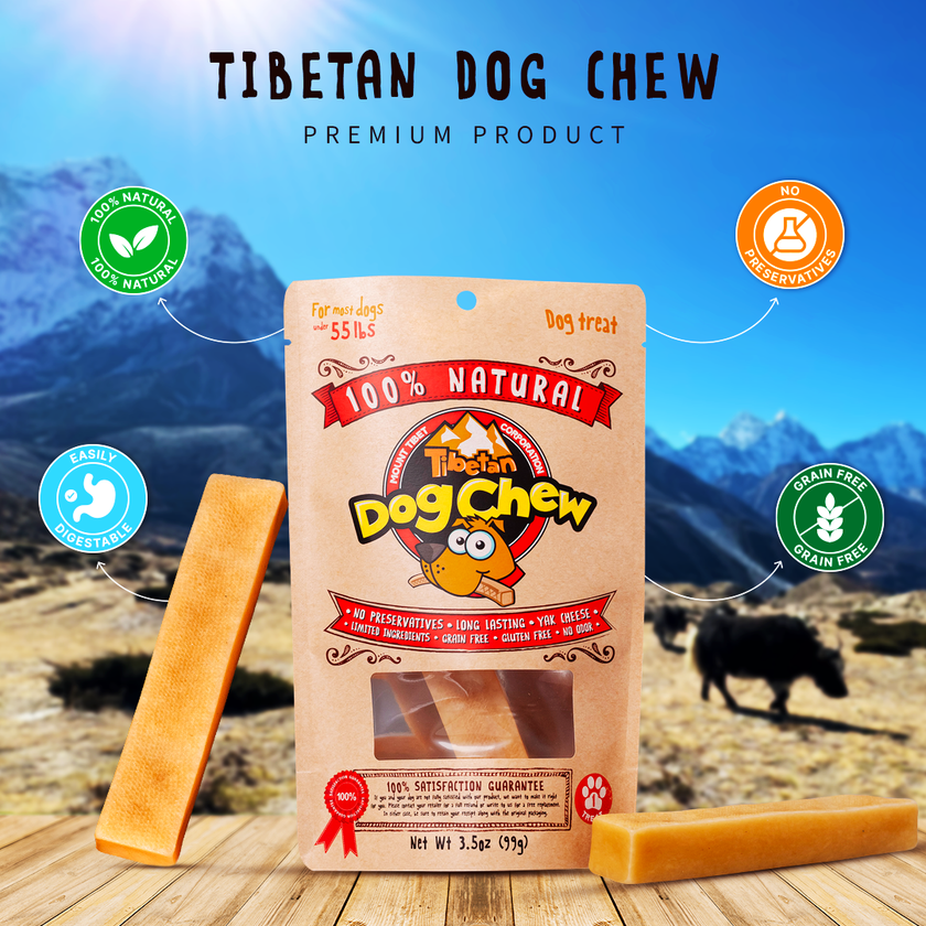 Tibetan Dog Chew Medium Double Up