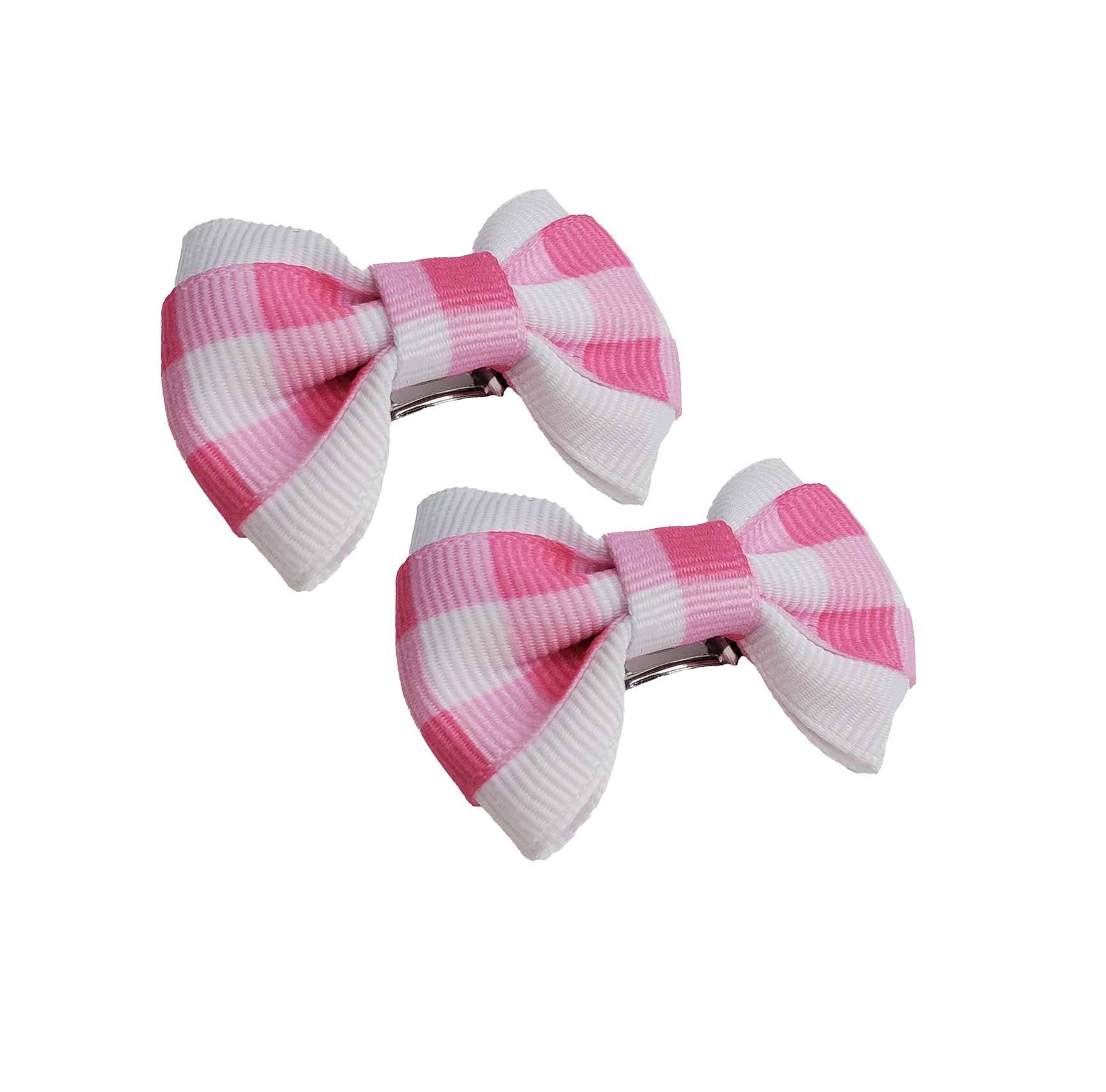 Pink Gingham Canine Clip - 2 bows per card