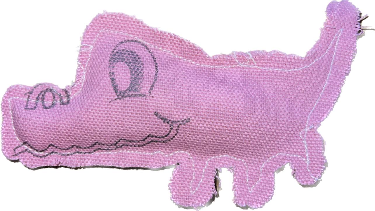 Pink or Green Catnip Alligator Catnip Toy