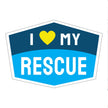 I Love My Rescue Hexagon Shaped Magnet
