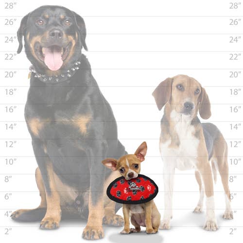Tuffy Jr Odd Ball - Red Paw, Tough, Durable Dog Toy